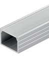 Aluprofil 18x13 för IP65 och IP68 LED-strip - Bred, 1m, inkl. frostat lock och clips, eloxerad