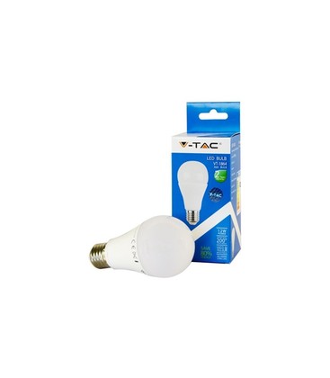 Lagertömning: V-Tac 12W LED lampa - A60, 200°, E27
