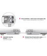 120cm armatur + 2 st. 18,5W T8 LED-lysör - IP65, genomkopplad