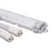 120cm Armatur + 2x LED-lysör T8 - IP65, genomkopplad