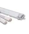 150cm armatur + 2 st. 24W T8 LED-lysör - IP65, genomkopplad