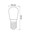 1.8W LED lampa - kylskåpslampa, E14, T20