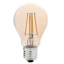 LED lampor Lagertömning: LEDlife 4W LED lampa - Dimbar, filament, amberfärgad, extra varmvitt, 2200K, A60, E27