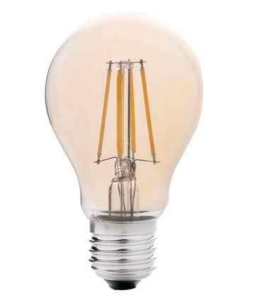 Lagertömning: LEDlife 4W LED lampa - Dimbar, filament, amberfärgad, extra varmvitt, 2200K, A60, E27