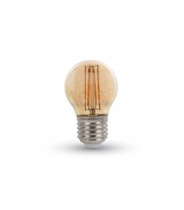 Lagertömning: LEDlife 4W LED lampa - Dimbar, filament, amberfärgad, extra varmvitt, 2200K, A60, E27