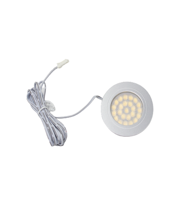LEDlife RecoTouch köksbelysning - Touch, Hål: Ø6 cm, Mål: Ø6,8 cm, borstad stål, 2,2W, 12V DC