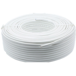 Enkeltfärgad tillbehör 12-24V kabel vit - 2x0,35mm², löpmeter, min. 5 meter