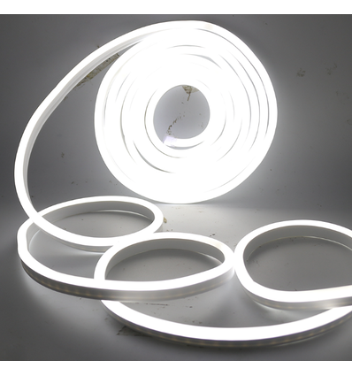 8x16 Kallvit Neon Flex LED 8W per meter - 24V DC, IP67