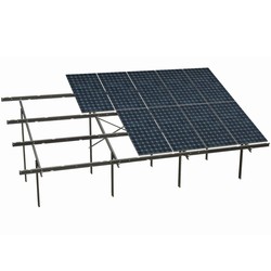 Solcell komplett för mark Solcell markstativ med 25 graders lutning - Avsett för 14 paneler fördelat på 2 rader