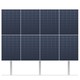 Solcell markstativ med 25 graders lutning - Avsett för 8 paneler fördelat på 2 rader