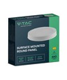 V-Tac 6W LED takarmatur - Ø12cm, Höjd: 3cm, vit kant, inkl. ljuskälla