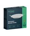 V-Tac 12W LED downlight - Hål: Ø15,5 cm, Mål: Ø17 cm, 230V