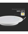 V-Tac 12W LED downlight - Hål: Ø15,5 cm, Mål: Ø17 cm, 230V