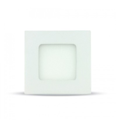 V-Tac 3W LED downlight - Hål: 7,3 x 7,3 cm, Mål: 8,4 x 8,4 cm, 230V