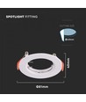 Downlight kit utan ljuskälla - Hål: Ø6,3 cm, Mål: Ø8 cm, glansig vit, välj MR16 eller GU10 sockel