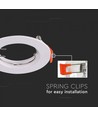 Downlight kit utan ljuskälla - Hål: Ø6,3 cm, Mål: Ø8 cm, glansig vit, välj MR16 eller GU10 sockel