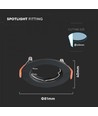 MR16/GU10 Downlight-kit - Utan ljuskälla, svart, Hål: Ø6,3 cm, Mått: Ø8 cm