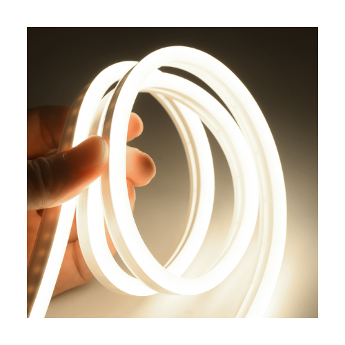 5m 8W per meter Kallvit 8x16 Neon Flex LED - 12V DC, IP67