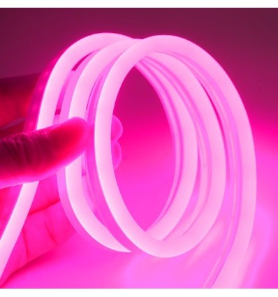 5m 8W per meter Rosa 8x16 Neon Flex LED - 12V DC, IP67