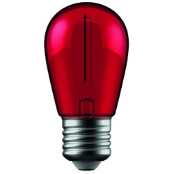 E27 vanliga LED 1W Färgad LED liten globlampa - Röd, Filament, E27