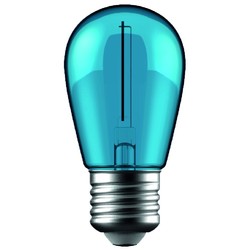 Färgade LED lampor E27 1W Färgad LED liten globlampa - Blå, Filament, E27