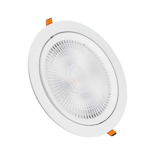 V-Tac 30W LED downlight - Hål: Ø19,5 cm, Mål: Ø22,5 cm, 3,8 cm hög, Samsung LED chip, 230V