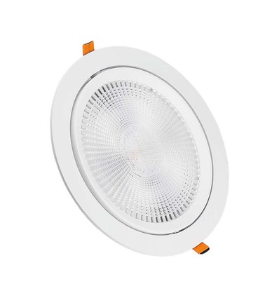 V-Tac 30W LED downlight - Hål: Ø19,5 cm, Mål: Ø22,5 cm, 3,8 cm hög, Samsung LED chip, 230V