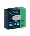 V-Tac 30W LED downlight - Hål: Ø19,5 cm, Mål: Ø22,5 cm, 3,8 cm hög, Samsung LED chip, 230V