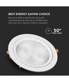 V-Tac 30W LED downlight - Hål: Ø19,5 cm, Mål: Ø22,5 cm, 3,8 cm hög, Samsung LED chip, 230V