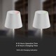 V-Tac uppladdningsbar bordslampa, trådlöst - Vit, IP54 utomhus bordslampa, touch dimbar