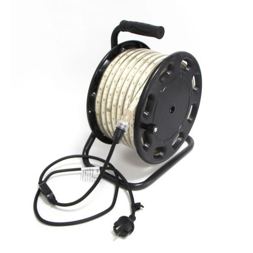 25m arbetsbelysning LED-strip på trumma - 230V, IP67, 180 LED/m, 10W/m