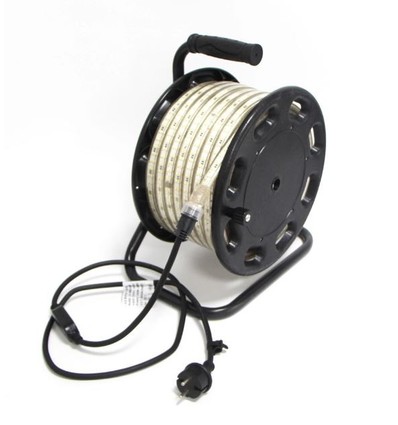 25m arbetsbelysning LED-strip på trumma - 230V, IP67, 180 LED/m, 10W/m