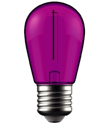 1W Färgad LED liten globlampa - Lilla, Filament, E27