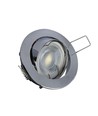 MR16 eller GU10 Downlight-kit - Utan ljuskälla, Krom, Hål: Ø7,4 cm, Mått: Ø8,2 cm