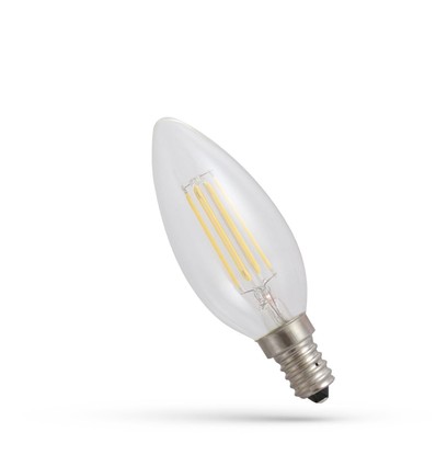 E14 6W LED-lampa - C35, filament, extra varmvit, 1800K