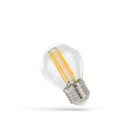 Spectrum 6W LED liten globlampa - G45, filament, extra varmvitt, 1800K, E27