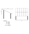 Solcell markstativ med 25 graders lutning - Avsett för 12 paneler fördelat på 2 rader