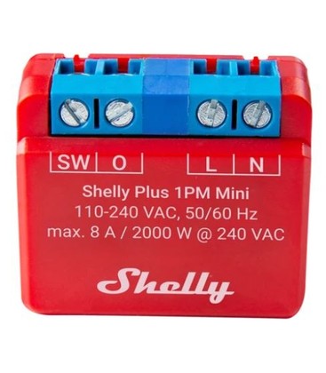 Shelly Plus 1PM Mini - WiFI relä med effektmätning (230VAC)