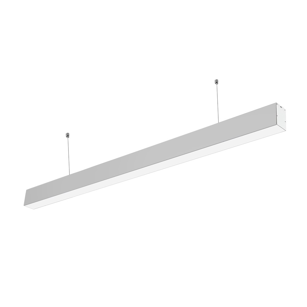 40w Led Ljusskena 120cm 100lm/w Vit Taklampa För Kontor Inkl. Vajerupphangning Farg På Chassi : Vit Kulör : Varm