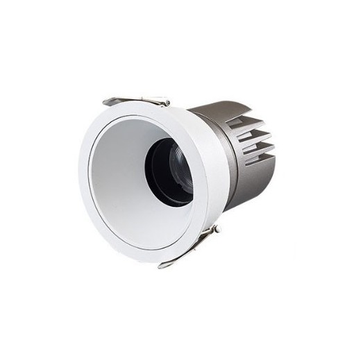 11W downlight - RA92, Hål: Ø7,5 cm, Mål: Ø8,4 cm, vit kant, dimbar, 230V