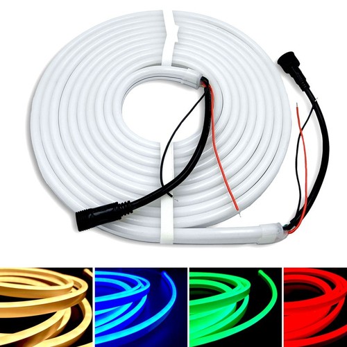 16W/m RGB+WW Neon flex strip - 5m/kan klippas varje 10cm, IP65, 72 LED pr.m, 24V