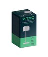 Outlet: V-Tac uppladdningsbar CCT bordslampa - Vit, IP54, touch dimbar, modell mini