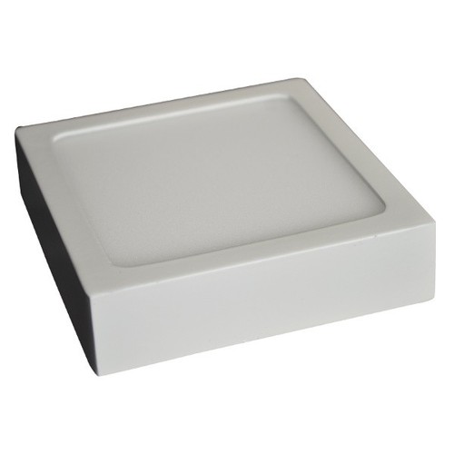 Outlet: 12W LED taklampa - 14 x 14cm, Höjd: 2,4cm, vit kant