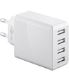Goobay 30W USB-laddare, 4 portar - USB-A, vit