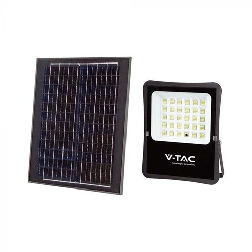 V-Tac 20W Solar strålkastare LED - Svart, inkl. solcell, fjärrkontroll, IP65