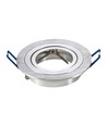 Downlight kit utan ljuskälla - Hål: Ø7,5 cm, Mål: Ø9,1 cm, borstad aluminium, välj MR16 eller GU10 sockel