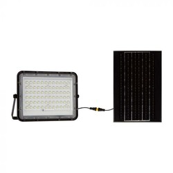 Solar strålkastare V-Tac 120W Solar strålkastareLED - Svart, inkl. solcell, fjärrkontroll, inbyggt batteri, IP65