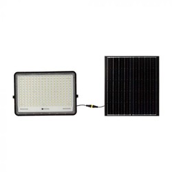 Lampor V-Tac 30W Solar strålkastare LED - Svart, inkl. solcell, fjärrkontroll, inbyggt batteri, IP65