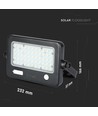 10W LED Solcellsstrålkastare - IP65, svart, inkl. solcell, sensor