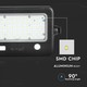 V-Tac 10W LED Solar strålkastare - Svart, inkl. solcell, sensor, IP65